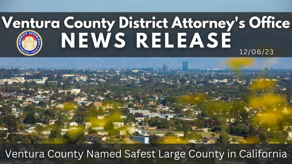 Ventura County Named Safest Large County in California