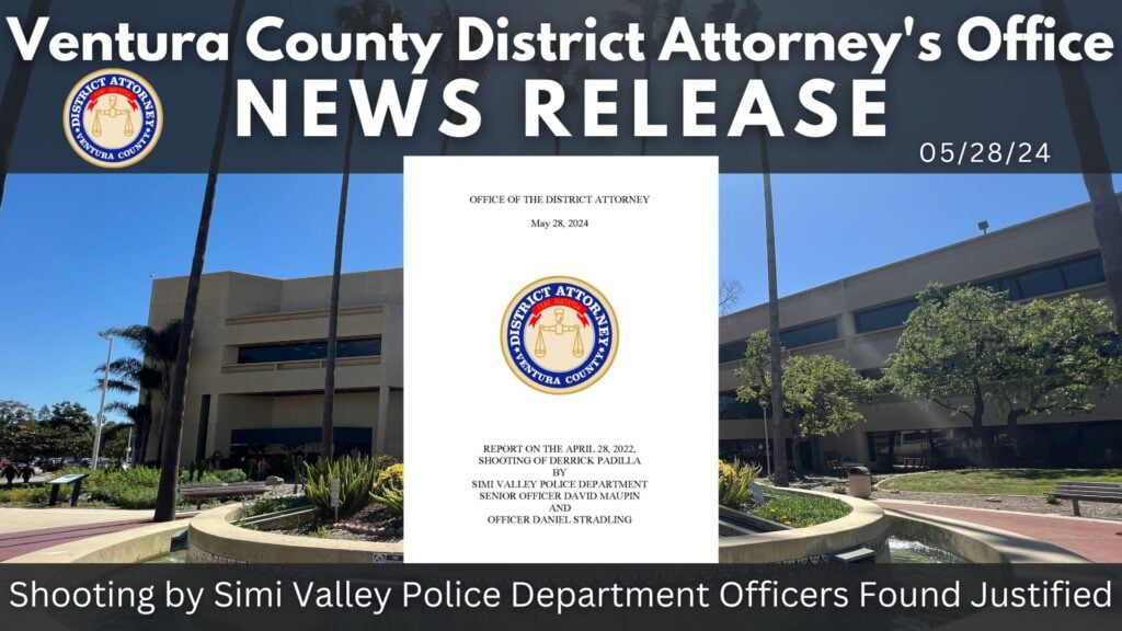 Shooting by Simi Valley Police Department Officers Found Justified