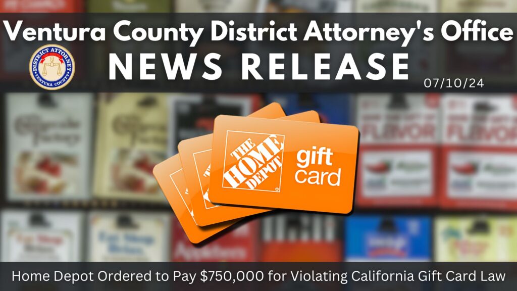 Home Depot Ordered to Pay $750,000 for Violating California Gift Card Law