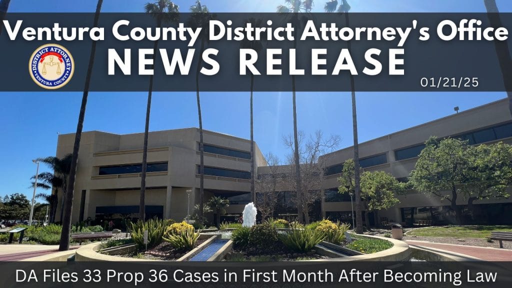 DA Files 33 Prop 36 Cases in First Month After Becoming Law