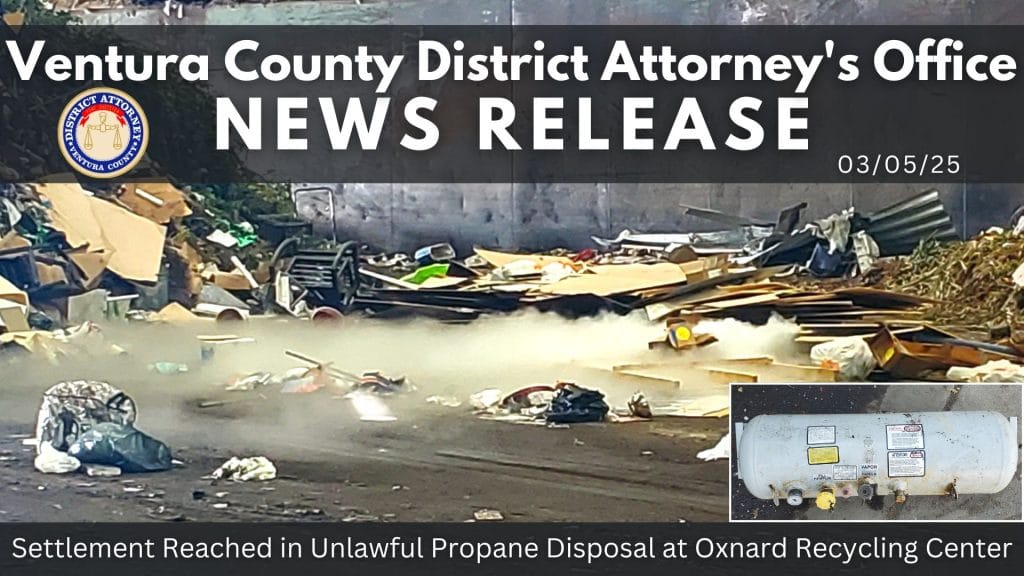Settlement Reached in Unlawful Propane Disposal at Oxnard Recycling Center
