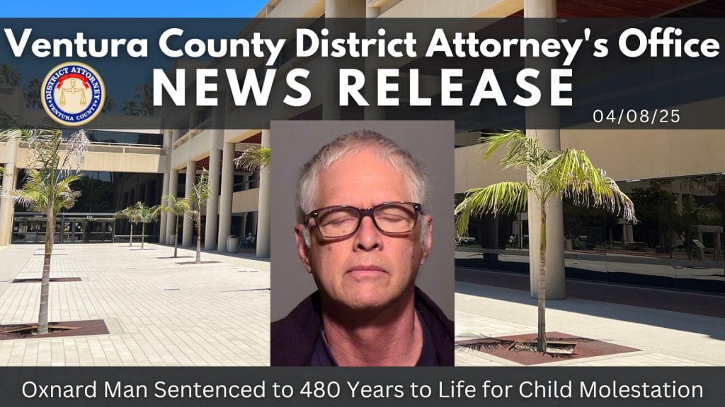 Oxnard Man Sentenced to 480 Years to Life for Child Molestation