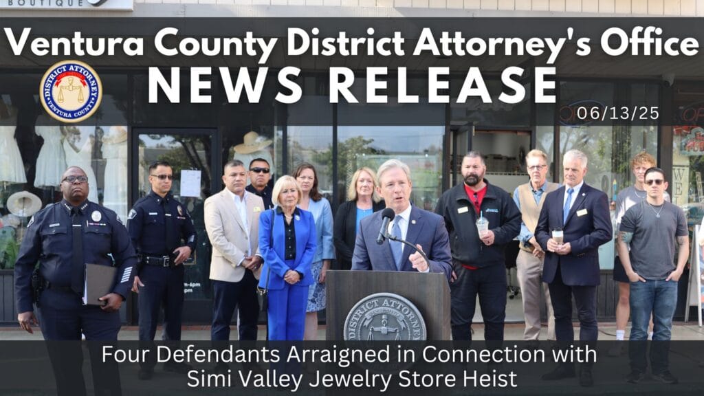 Four Defendants Arraigned in Connection with Simi Valley Jewelry Store Heist