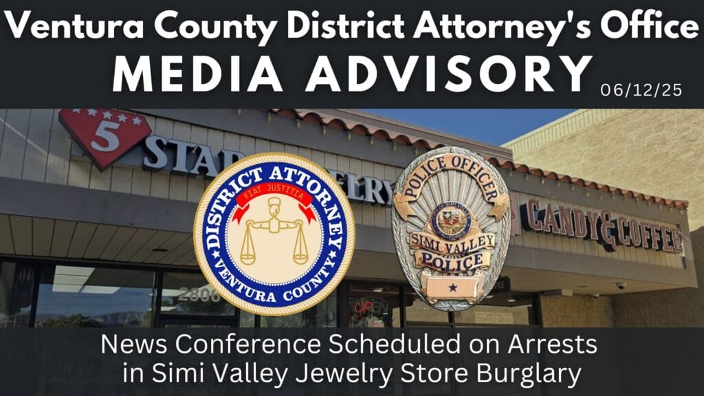 News Conference Scheduled on Arrests in Simi Valley Jewelry Store Burglary