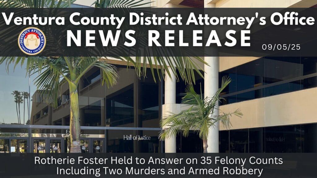 Rotherie Foster Held to Answer on 35 Felony Counts Including Two Murders and Armed Robbery