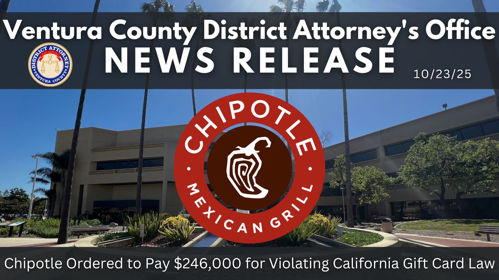 Chipotle Ordered to Pay $246,000 for Violating California Gift Card Law