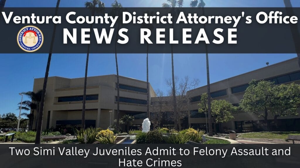 Two Simi Valley Juveniles Admit to Felony Assault and Hate Crimes
