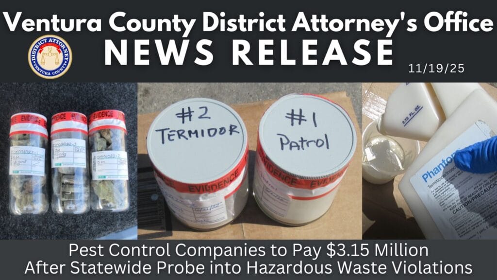 Pest Control Companies to Pay $3.15 Million After Statewide Probe into Hazardous Waste Violations