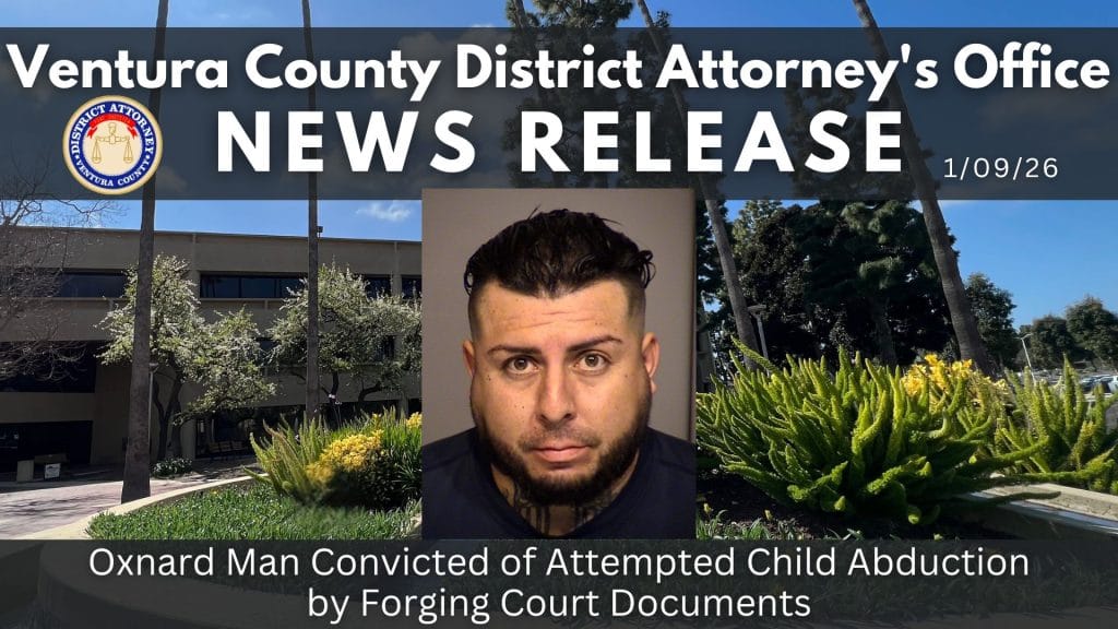 Oxnard Man Convicted of Attempted Child Abduction by Forging Court Documents