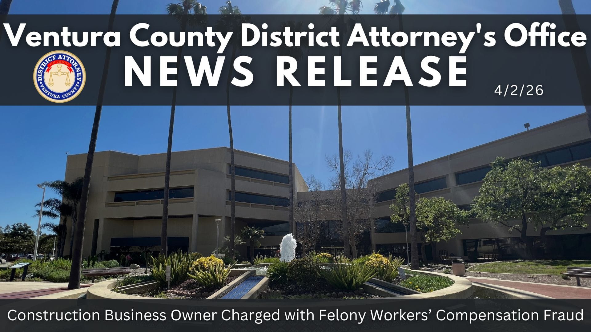 Construction Business Owner Charged with Felony Workers’ Compensation Fraud