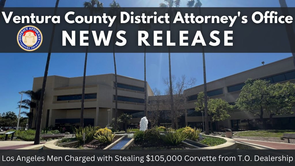 Los Angeles Men Charged with Stealing $105,000 Corvette from T.O. Dealership