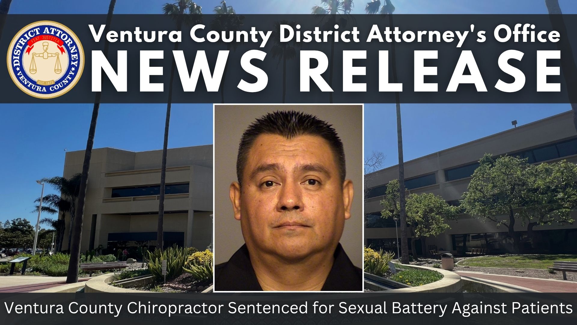 Ventura County Chiropractor Sentenced for Sexual Battery Against Patients