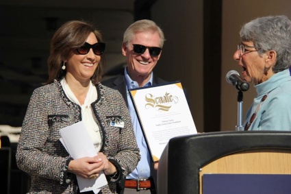 From left to right: VCFCJ Foundation Chair Angela Cabrera, Ventura County District Attorney Gregory D. Totten, and CA State Senator Hannah-Beth Jackson