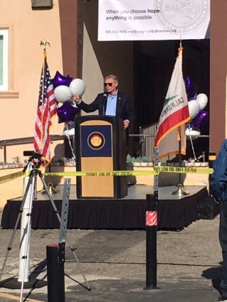 Ventura County District Attorney Gregory D. Totten speaking at podium